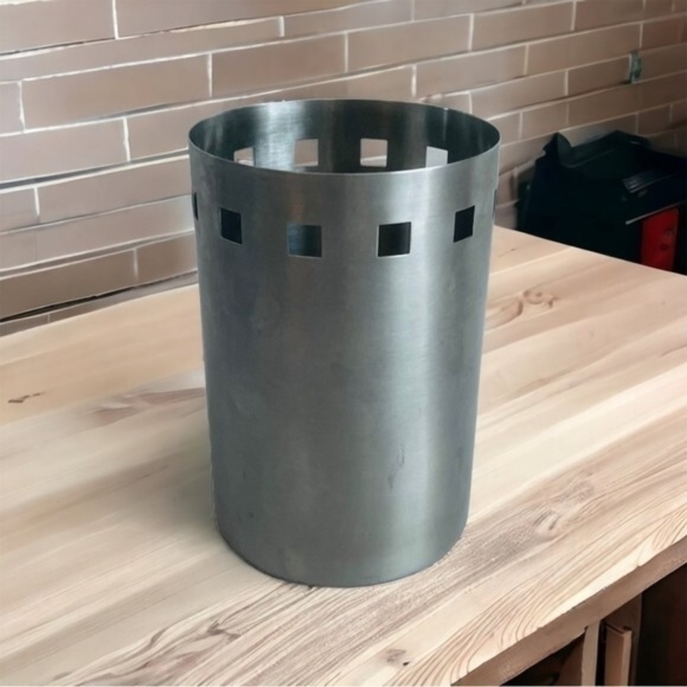 Oneida Stainless Steel Utensil Holder Caddy Silver Kitchen Organizer 6" Tall